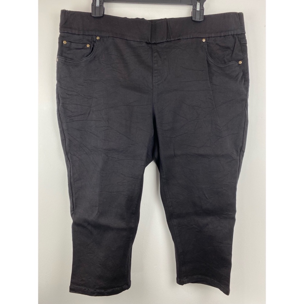 Jessica London size 24W Women’s Black Comfort Waist Capri Pants